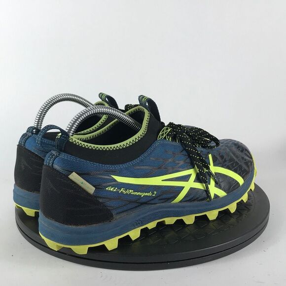 Asics Gel-Fuji Runnegade Trail 2 Blue/Yellow Running Shoes T633N Men’s Size 9 - Picture 5 of 13